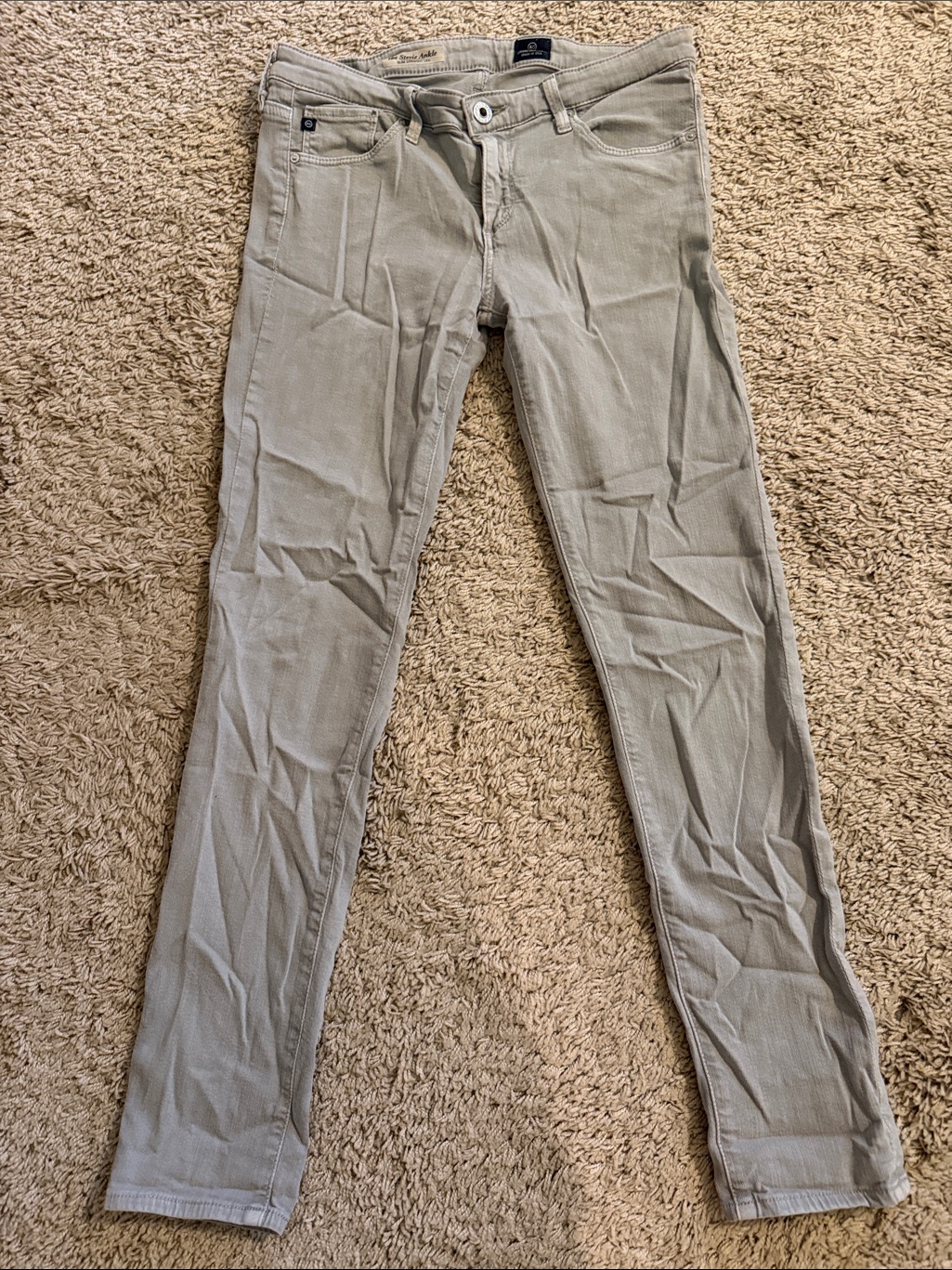 Ag Adriano Goldschmied Straight Leg Jeans In Light Gray